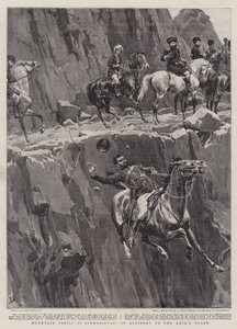Berggevaren in Afghanistan, een Ongeluk met de Wacht van de Amir